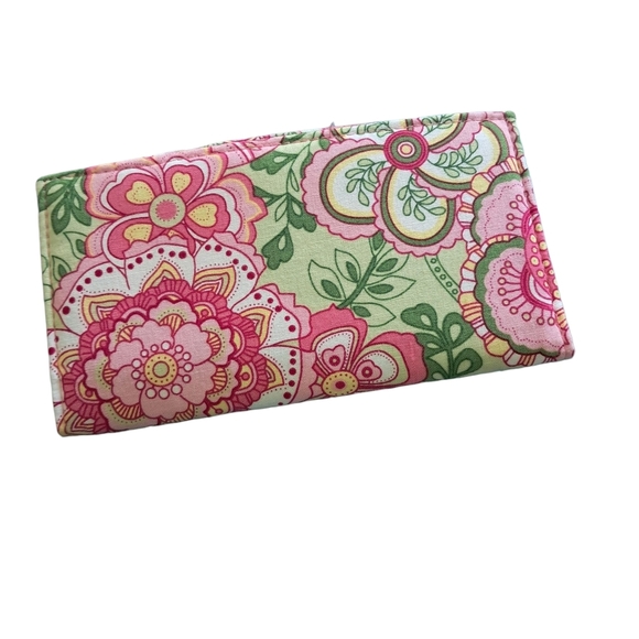 Lot - 4 Piece Set of Retired Pink Petal Vera Bradley Purse Wallet Accessories - Picture 11 of 13